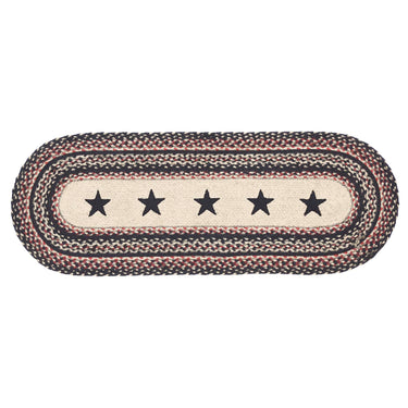 Colonial Star Jute Braided Runner Oval 13